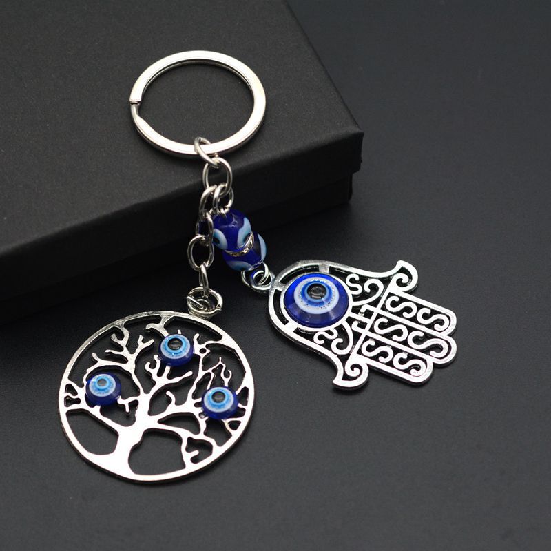 AliExpress Blue Eyes Tree of Life Pendant Keychain Devil's Eye Palm Pendant Bag Pendant