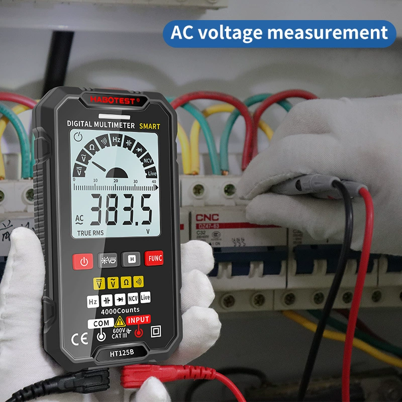 Ультратонкий Цифровой мультиметр Huabo с большим экраном HT125A/B, полностью автоматический, аналоговый, универсальный, высокоточный, трансграничный, измеритель