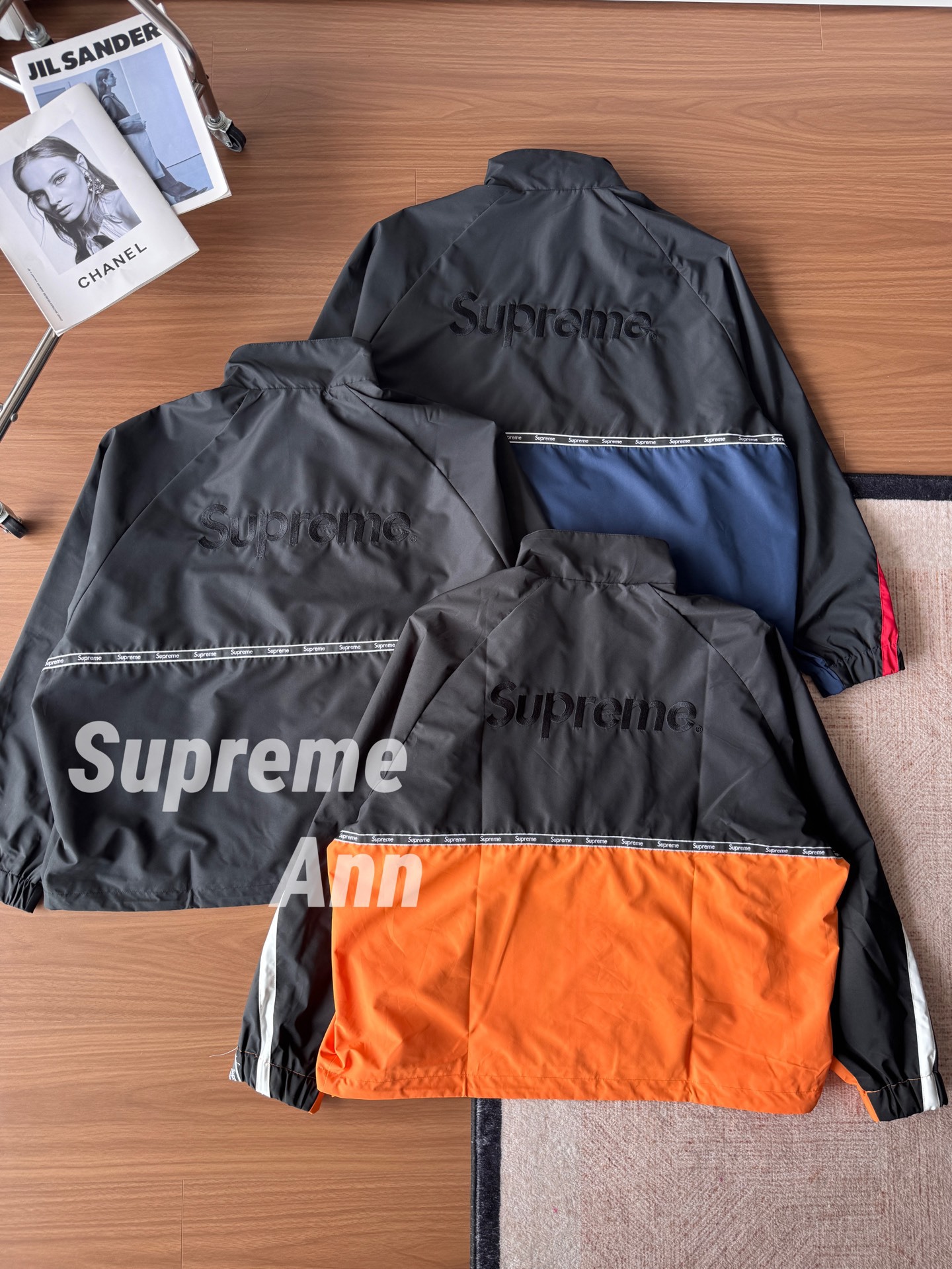 Correct version WEEK12 Logo Track Jacket Contrast color stand collar zipper patchwork sports jacket 2