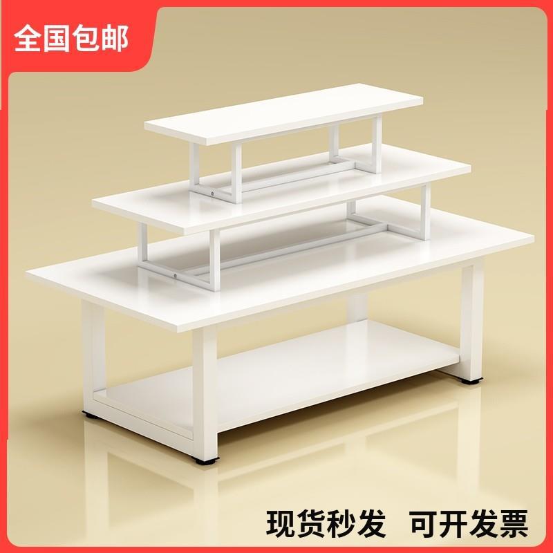 超市中岛展示柜化妆品鞋子展示架文具母婴店货架展示台台直销