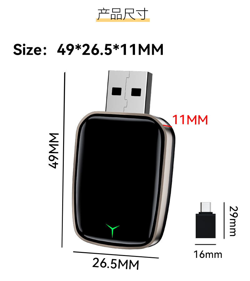 Hot Sale carplay Wireless Adapter Car Wireless Box Android Auto 2 in 1 carplay Box