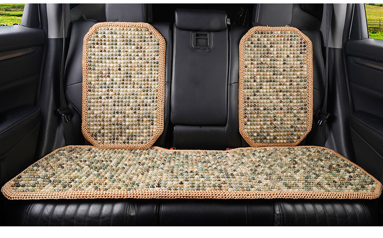 Natural Bodhi Car Seat Cushion Summer Cooling Cushion Single Piece Three-Piece Set Ventilated Breathable Beads Office Universal Seat Cushion