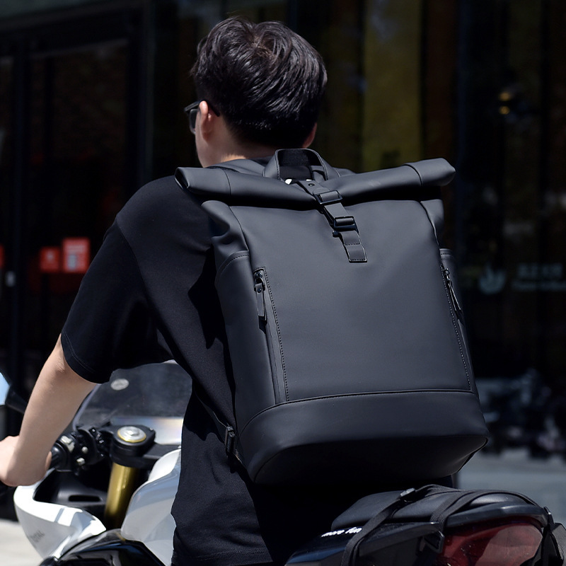 Backpack Men's Roll Top Outdoor Waterproof Computer Backpack for Work Commuter Travel Large Capacity College Student Schoolbag for Men and Women Backpack Men's Roll Top Outdoor Waterproof Computer Backpack for Work Commuter Travel Large Capacity College Student Schoolbag for Men and Women