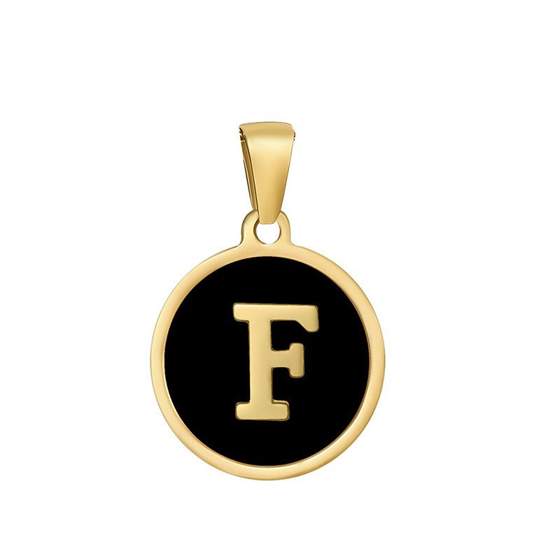 4g Weight Pendant Jewelry Making Type 16mm Jewelry Making Size DIY Jewelry Accessories Classification 1 Piece Quantity 304 Stainless Steel Material Letter, Word Pattern Classic Style Style Enamel, Plating Craft Black Color 1 Piece 16mm 304 Stainless Steel Letter Word Pendant DIY Jewelry Accessories 6