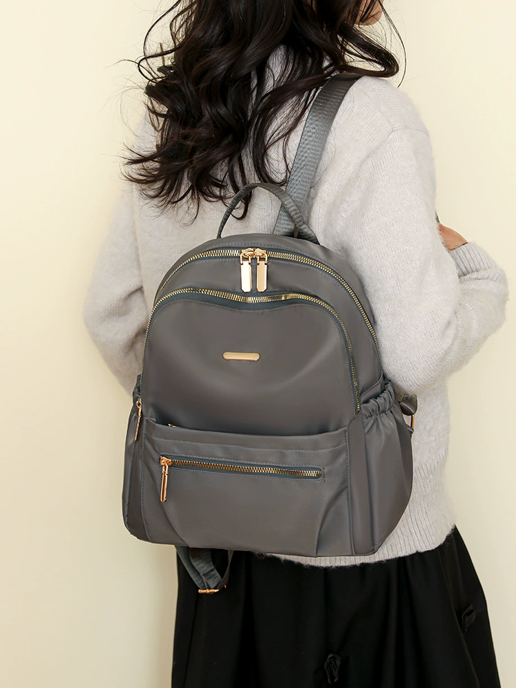 Нейлоновый туристический рюкзак, стиль Кореи, легкий, вместительный, плечевой сумки, цвета слоновая кость/черный/серый