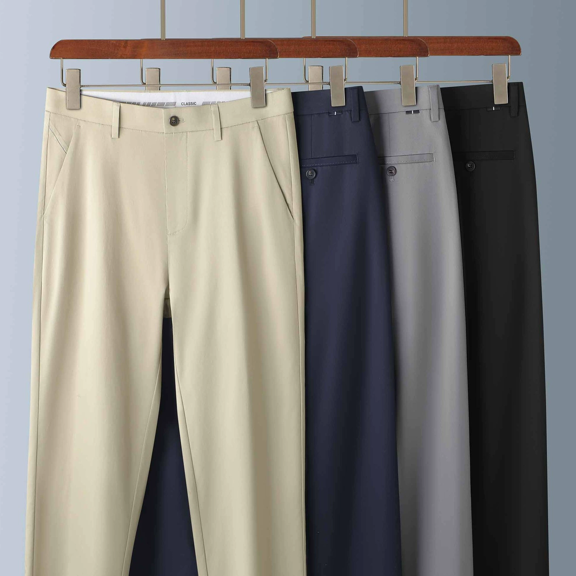 Встряхните взрывные деловые повседневные брюки трансграничная оптовая продажа специально для летних новых мужских деловых прямых брюк