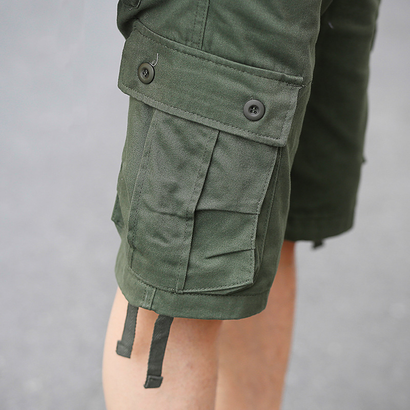 Comercio exterior pantalones cortos europeos y americanos de ropa de trabajo para hombres ins verano playa deportes pantalones cortos casuales hombres multi-Bolsillo pantalones medios