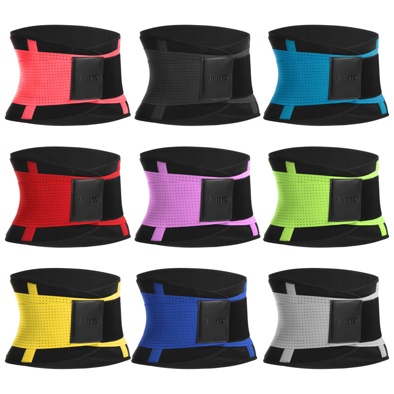 Soporte de cintura deportiva correa doble soporte de compresión elástica transpirable Protección mejorada cintura ajustable adelgazamiento cinturón de entrenamiento del vientre