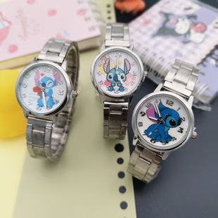stitch children boy girl watch cartoon student stich stainless steel ...