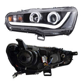三菱翼神头灯2008-2016款适用于改装车灯转向灯总成LED汽车前照灯
