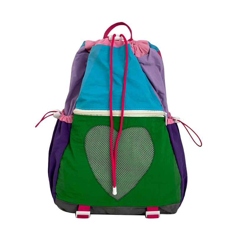 Mochila coreana de gran capacidad para niños y niñas dulce amor extranjero cuerda de dibujo bolsas escolares de niños bolsas de viaje de moda