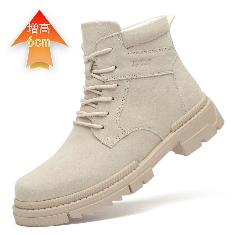Martens‑style demi‑season high‑low boots, 6 cm height increase, flat and padded options, sizes 37–46