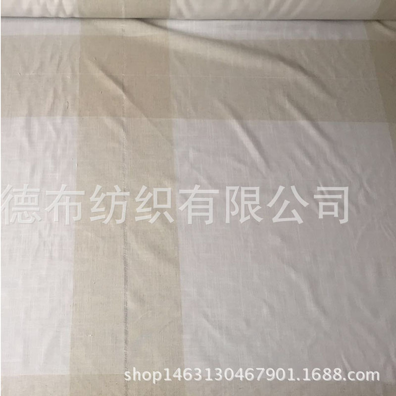 厂家供应235克涤亚麻竹节布涤麻桌布
