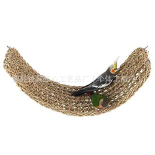 Woven Mat Lizard Pet Rectangular Straw Climbing Plant Woven Mesh Mat Straw Pet Climbing Net Handmade