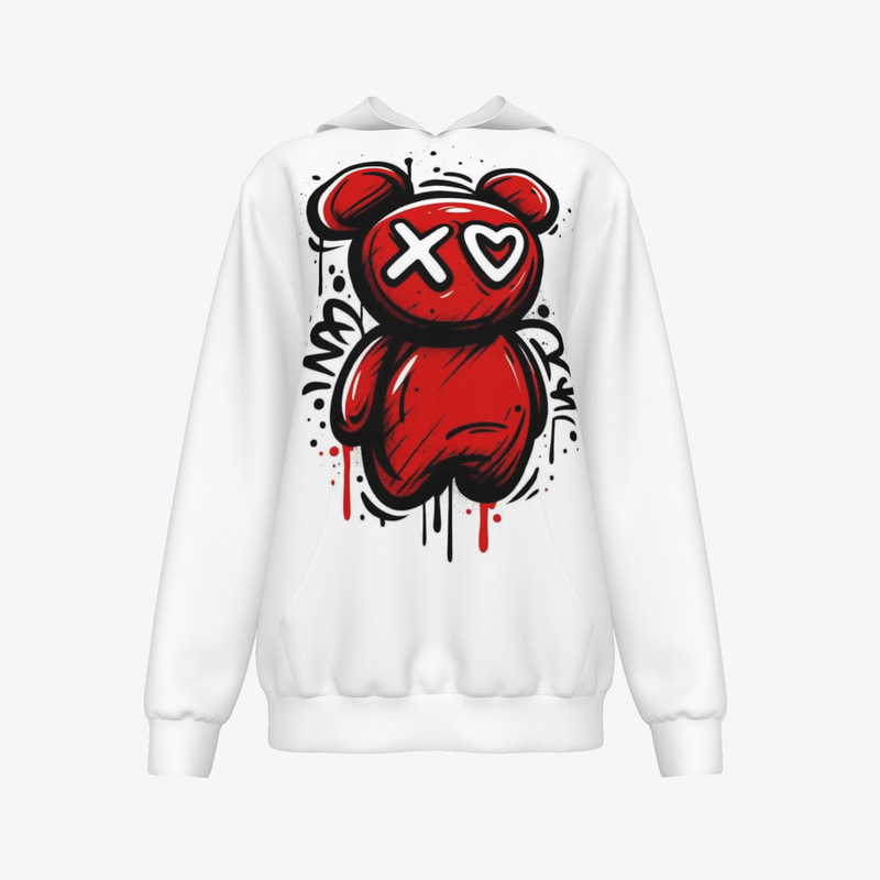 Cross-Border Amazon Women's Sweatshirt Autumn and Winter New European and American Style Kaws Printed Hooded Long-Sleeved Sweatshirt Foreign Trade Wholesale