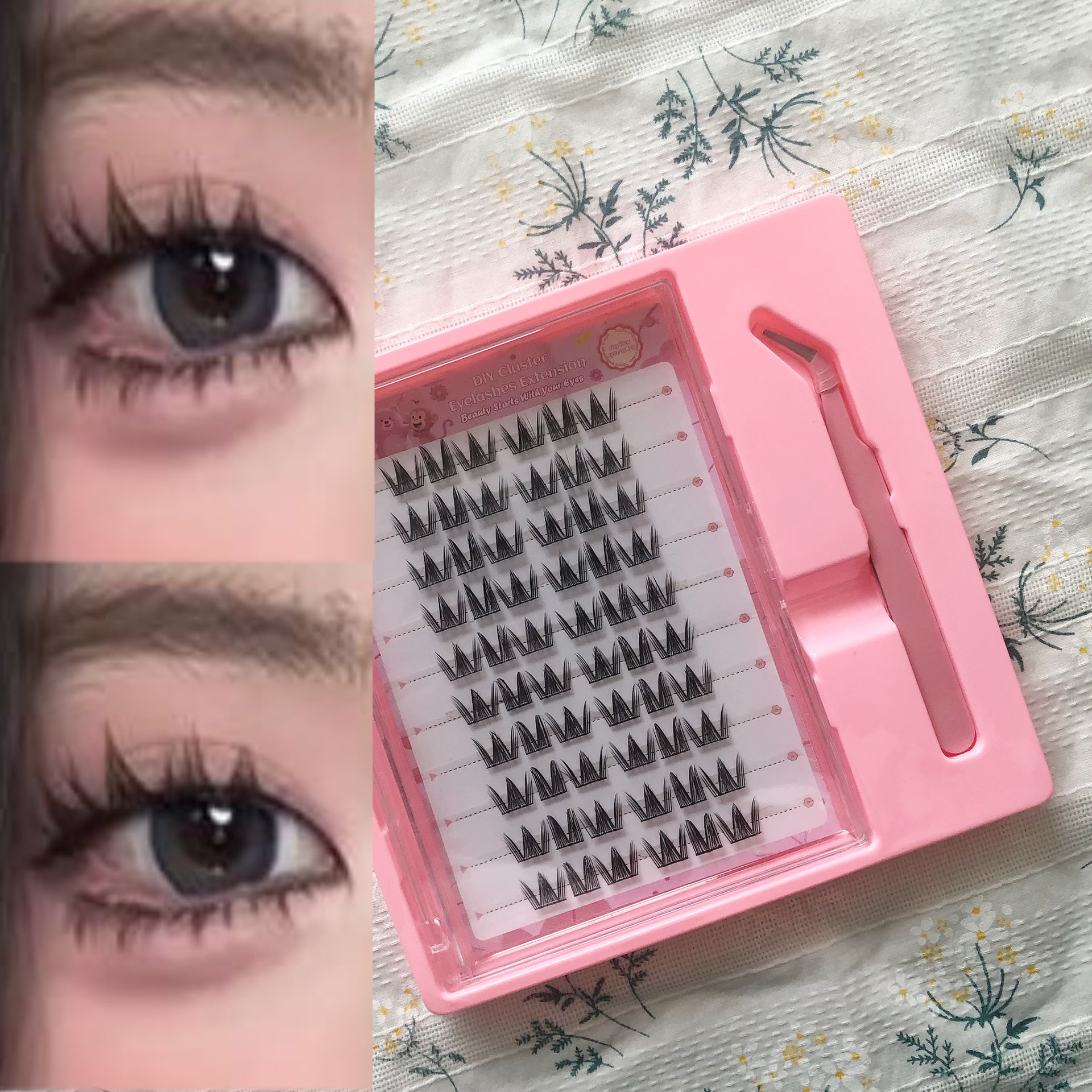 Conjunto sin pegamento rosa 10 filas de MJTZ 31