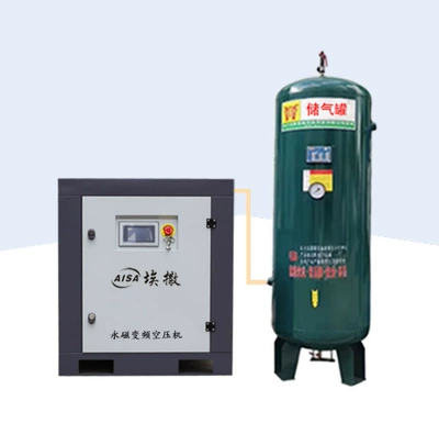 Powerful Gas Generation, Wholesale from — Hava kompressorları - customized-model-4kw-permanent-magnet-variable-frequency-air-compressor-03-gas-tank