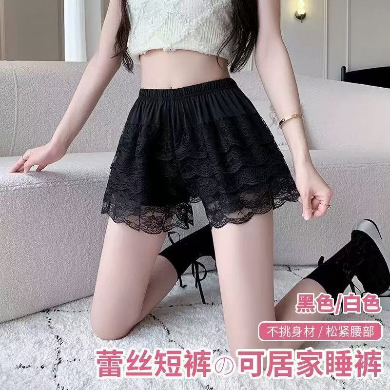 New Jk Safety Pants for Women, Anti-Exposure Lace, Spring and Summer Thin Bottoming Shorts, Loose and Can Be Worn Outside the Tutu Skirt