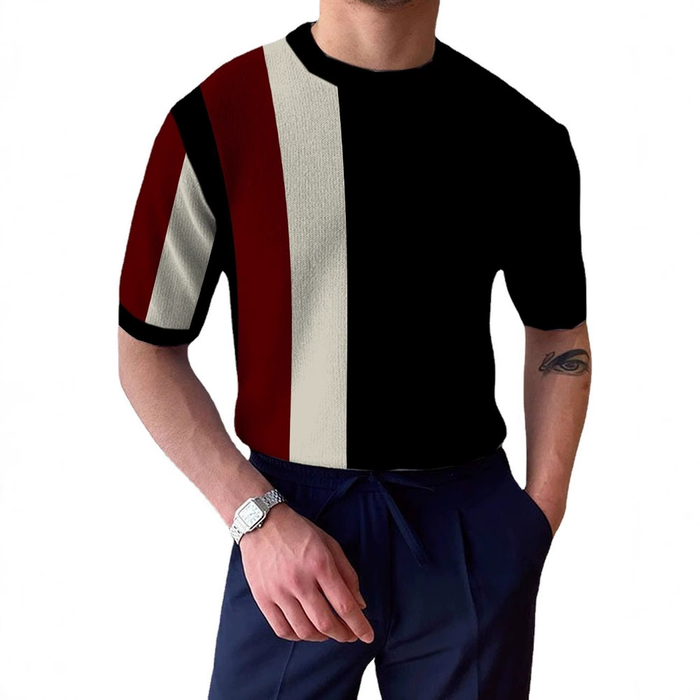 2023 Европейская и Американская футболка с короткими рукавами, трансграничная электронная коммерция, внешняя торговля, Красивая цветная повседневная мужская футболка с 3D-печатью