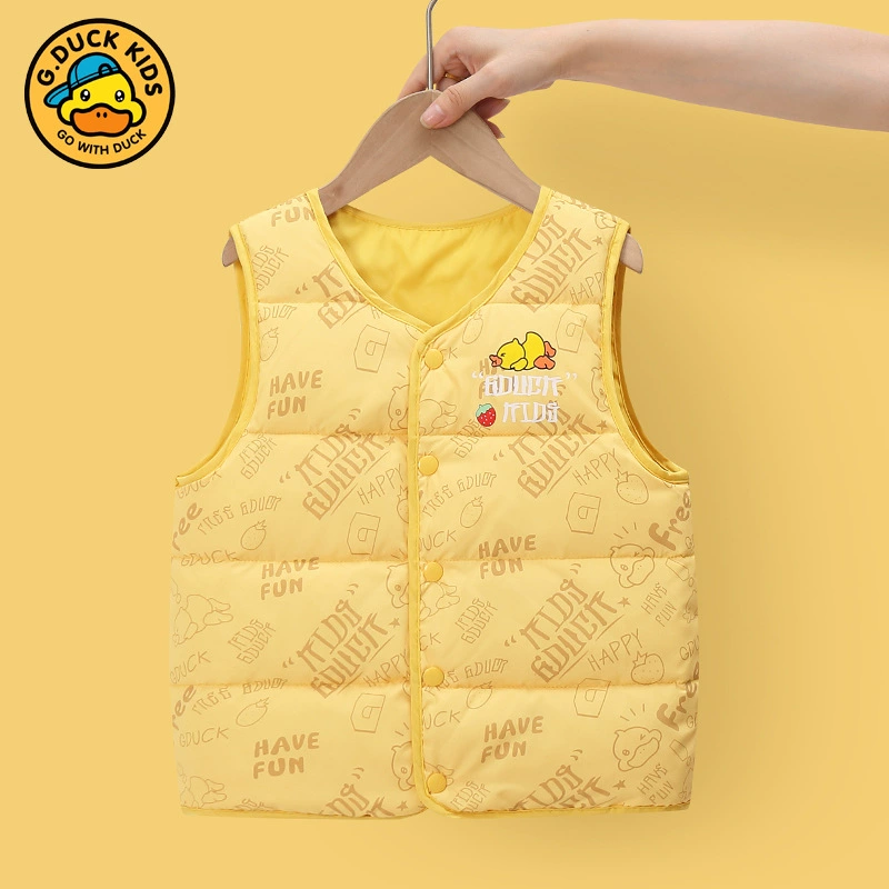 B.Duck, children's down jacket, light and thin vest for boys
