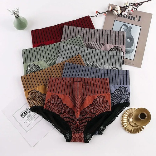 High-waist underwear for women, breathable and comfortable, tummy-controlling, butt-lifting, waist-shaping briefs, second-generation palace women's underwear wholesale