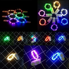 ネット赤人気led銅線ランプ2032ボタン電池ケース銅線ランプ花束ギフトボックス祝日装飾ランプ