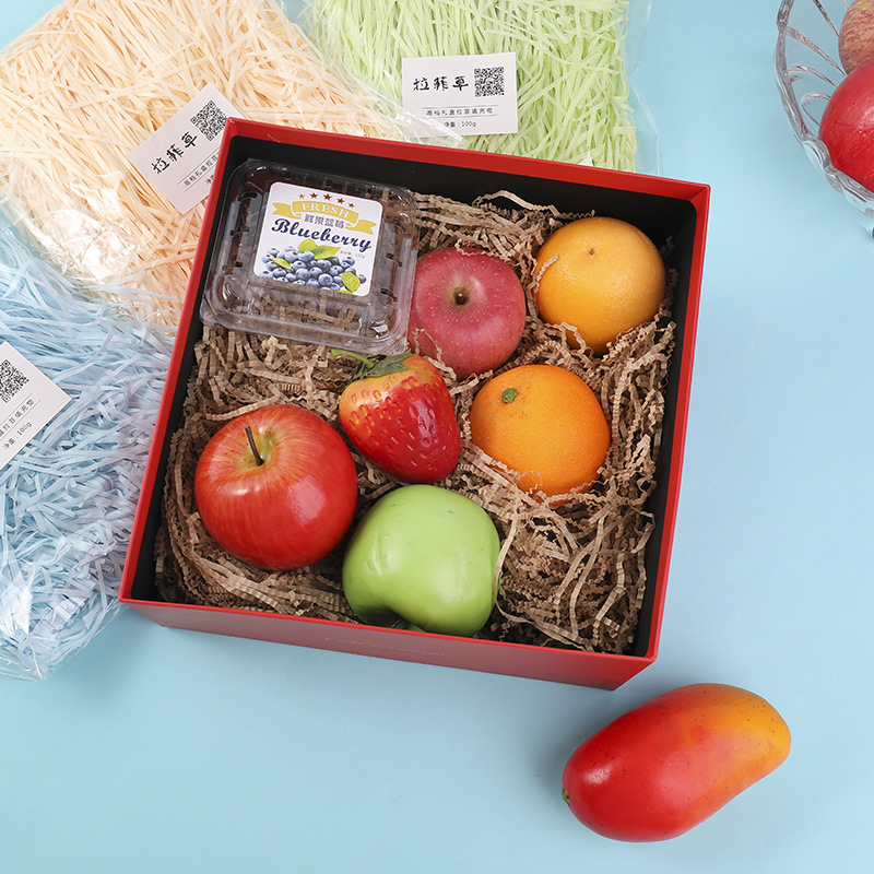 Manufacturer rattan grass shredded paper filaments gift box candy box packaging rattan grass decorative filler wholesale