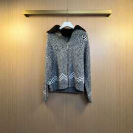 正确版驴家帆船垂钓纱针织拉链毛衣外套男女同款后背提花拉链外套