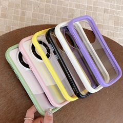 丸みを帯びた腰は華為Mate60携帯ケースP70pro P70透明アクリルキャンディー色の枠を適用する