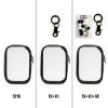 Double puller small square bag black 6*3.5*9cm (empty bag)