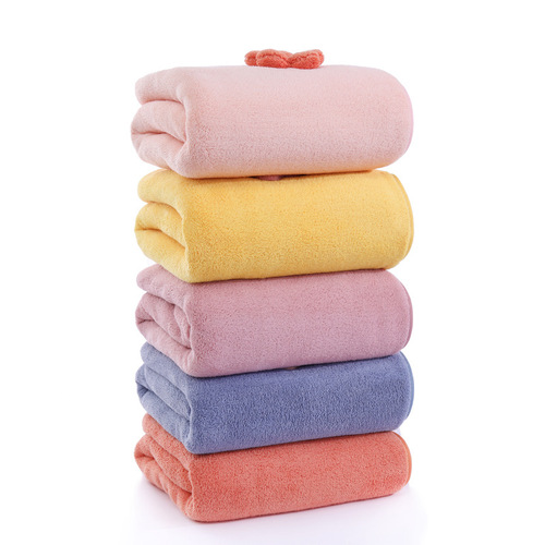Sunflower Friction-Free Cartoon Coral Fleece Absorbent Towel for Children, Wall-Mounted Handkerchief, Home Kitchen Wiping Towel