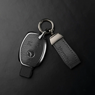 Car key bag – Specially Designed for Mercedes Key Covers - mercedes-benz-c-class-3-button-key-fob-original-emblem-pendant-deep-black