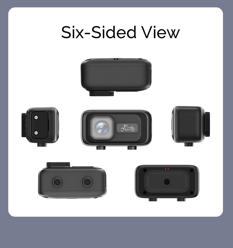 Cross-Border New Cycling Recorder Hd 2K Motorcycle Electric Bicycle Recorder Wifi Mobile Phone Interconnection