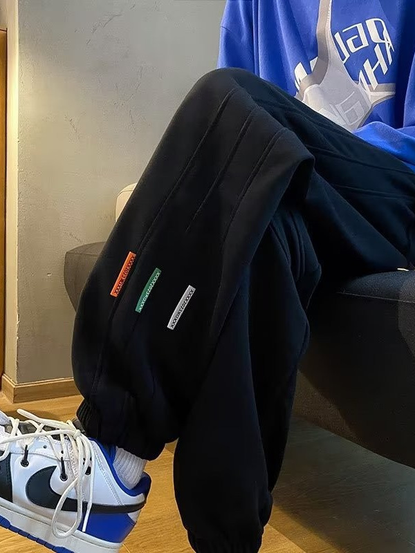 Pantalones pantalones deportivos de verano y otoño para hombres pantalones de moda sueltos de gran tamaño gordos pantalones casuales pantalones recortados de todo fósforo hombres