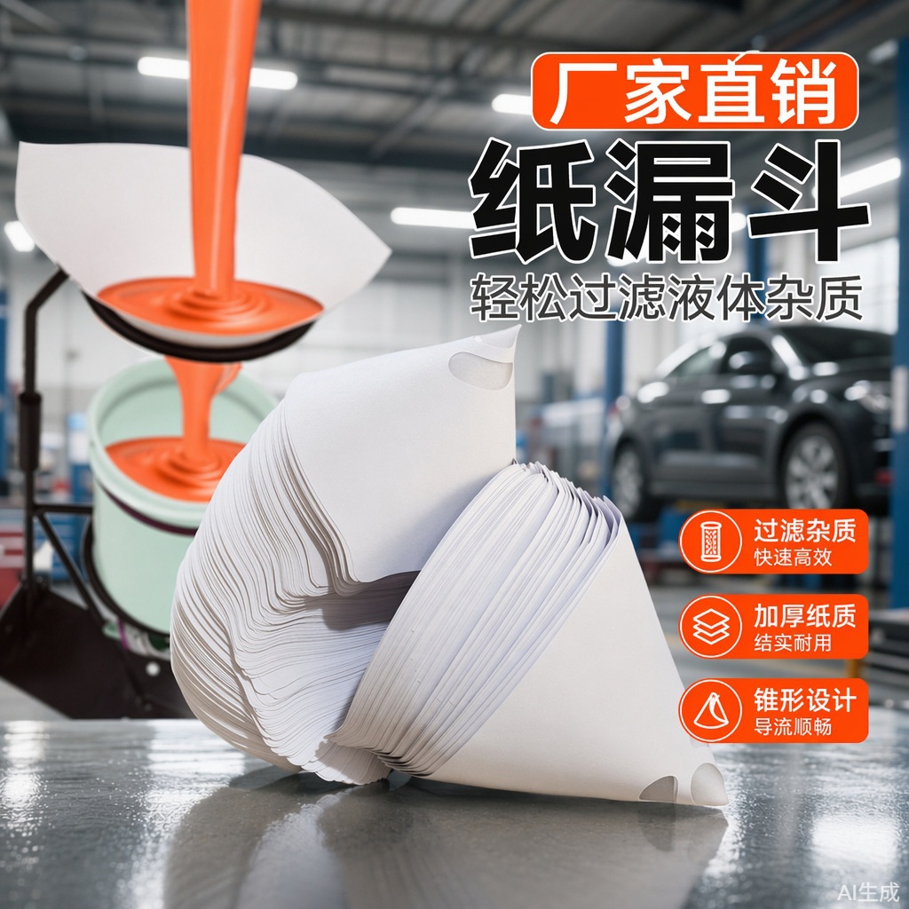 油漆纸漏斗袋式一次性过滤网油性汽车喷漆100目液体杂质过滤纸