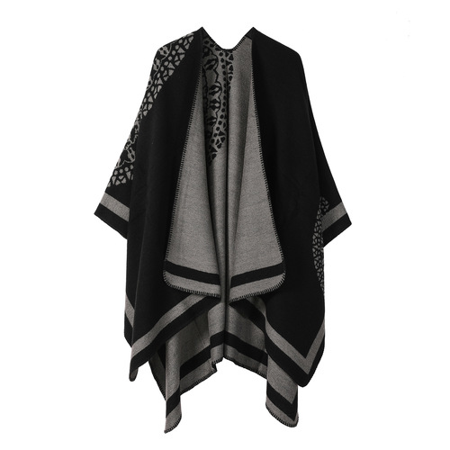 Spring and autumn travel cashmere cloak double-sided simple solid color scarf imitation cashmere long cloak warm thickened shawl