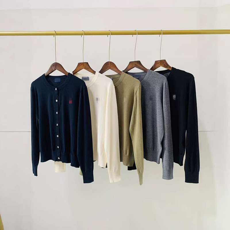Original Classic Embroidery Pima Cotton Round-Neck Knitwear Spring/Summer Casual Simple Cardigan Outerwear Slimming Air-Conditioning Shirt Original Classic Embroidery Pima Cotton Round-Neck Knitwear Spring/Summer Casual Simple Cardigan Outerwear Slimming Air-Conditioning Shirt