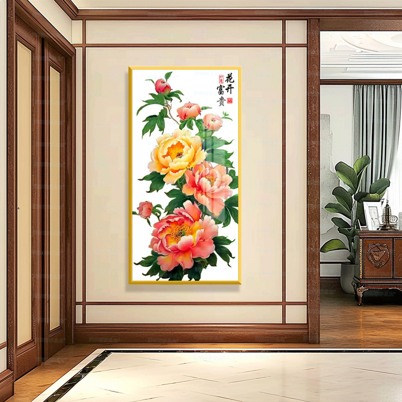 [Tela de algodón importada] Mona Lisa Royal Cross Stitch florece, rica peonía, sala de estar simple, bordado de hilo hecho a mano image 8
