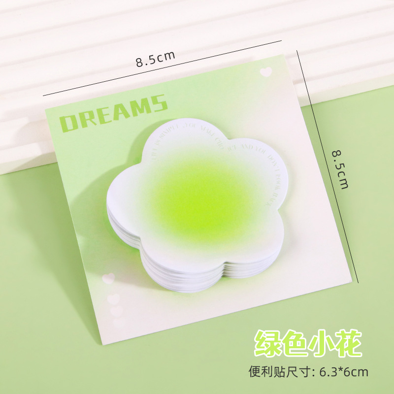 Pegatinas adhesivas de forma especial de color personalizadas de estilo ins, notas adhesivas de mensajes de estudiantes de sentido avanzado, se pueden pegar notas adhesivas desgarradas a mano