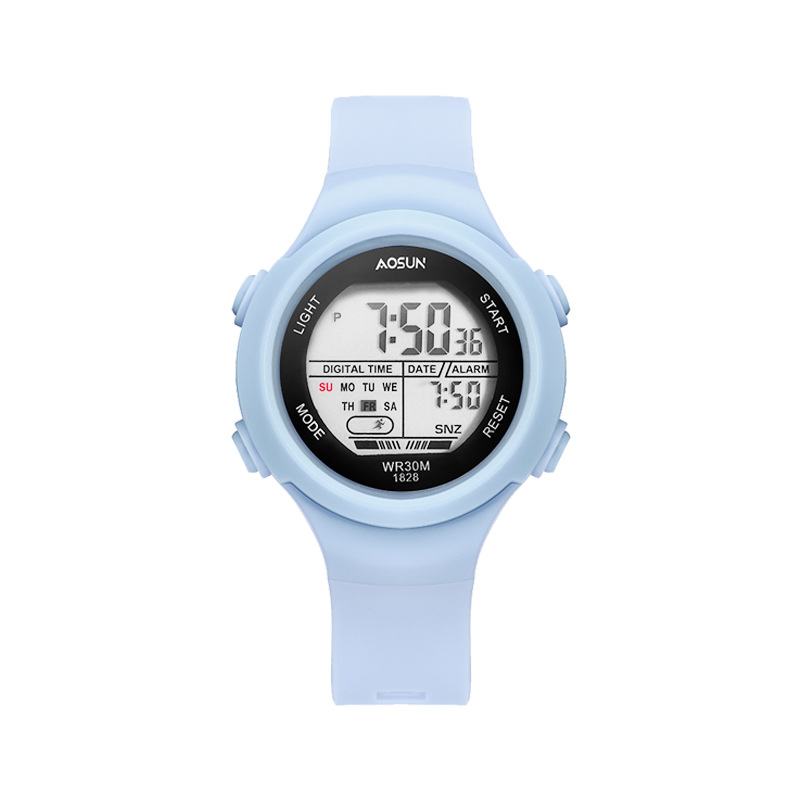 Sky Blue-[Waterproof Alarm Clock Technology + Colorful Lights + Environmentally Friendly Materials + Lifetime Warranty]