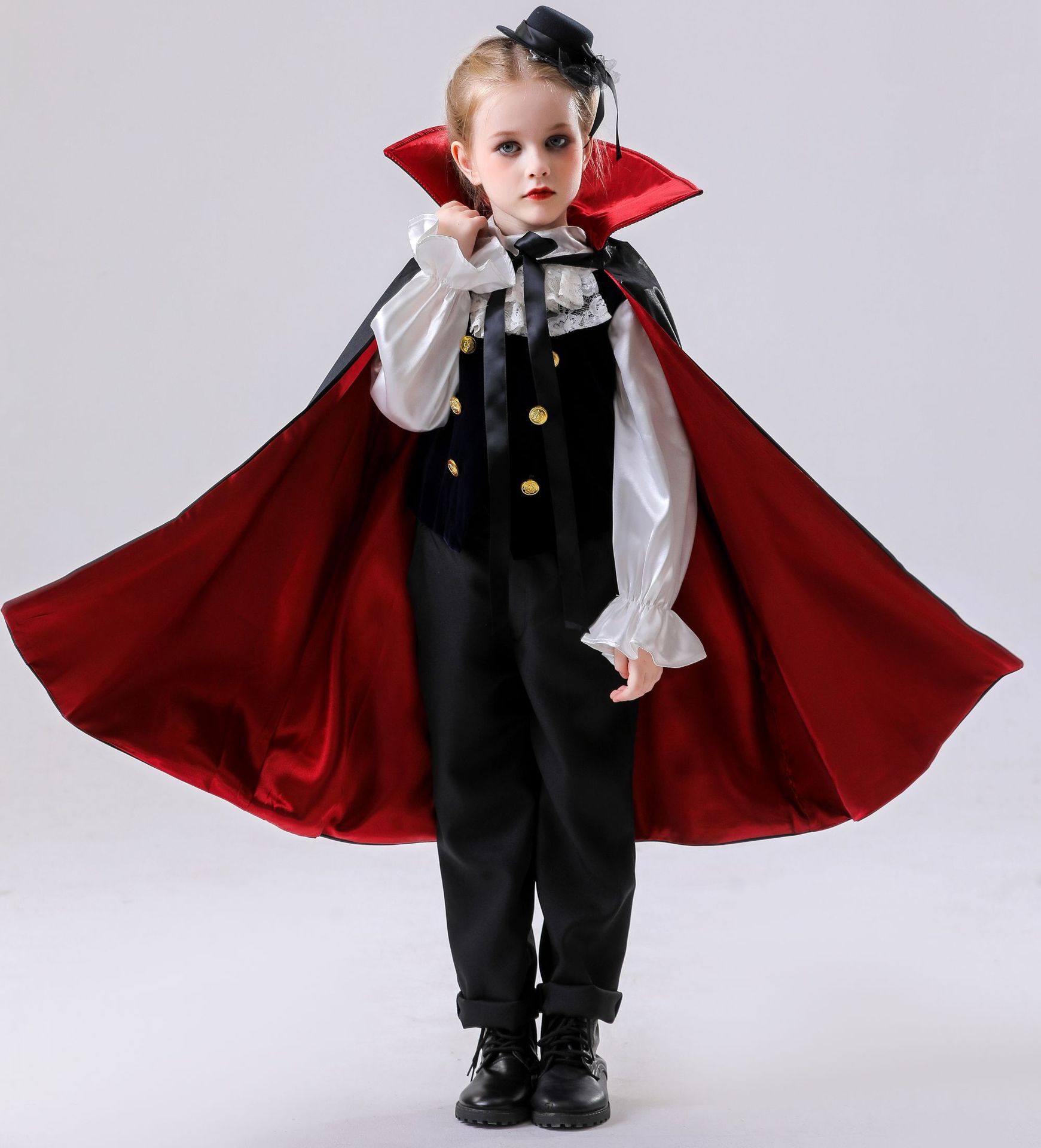 New Halloween cosplay role-playing stage costume, children's cape, cloak, Grim Reaper, vampire man_voghion.com