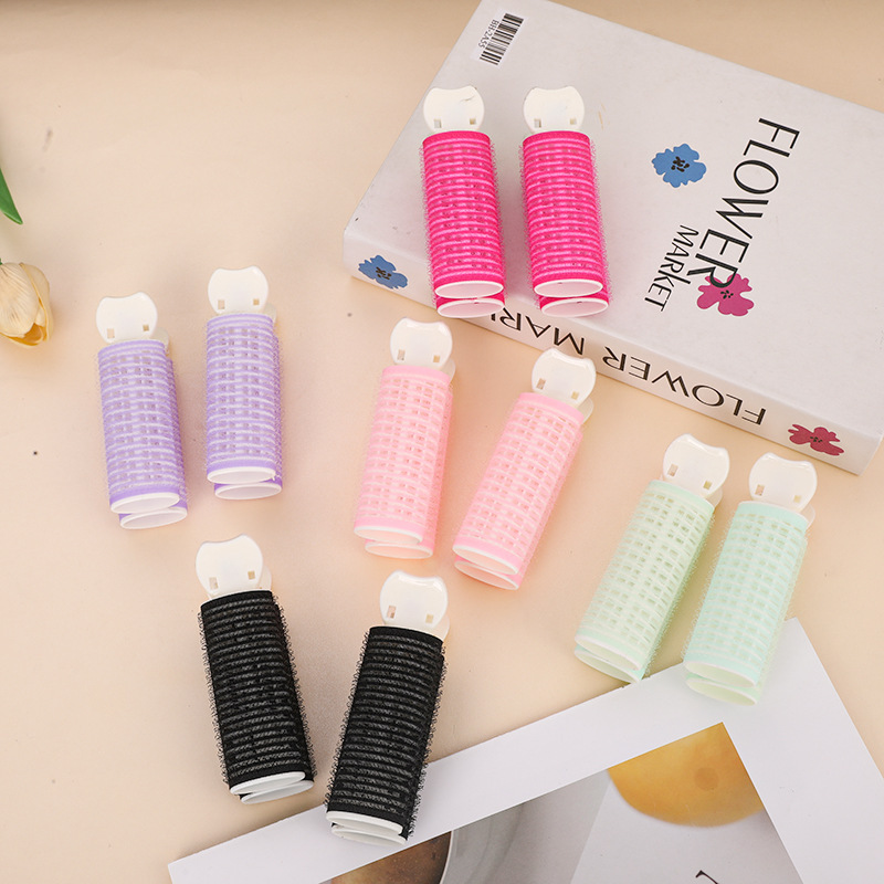 Factory wholesale air bangs curling roller horoscope fluffy hair root curling iron self-adhesive bangs fluffy clip cross-border