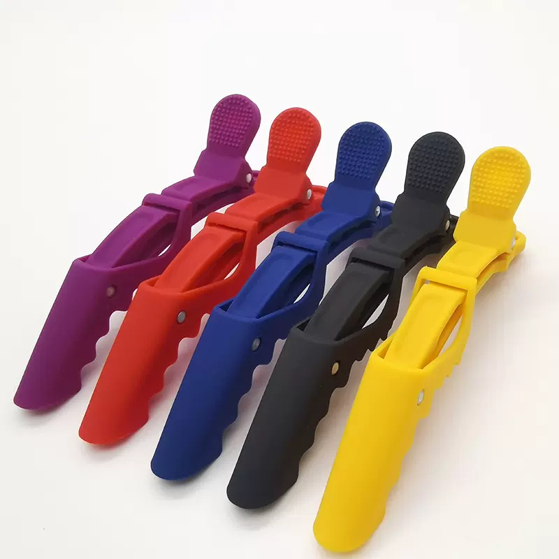 磨砂鳄鱼夹跨境新款美发工具鸭嘴夹理发定位分区塑料夹子厂家批发