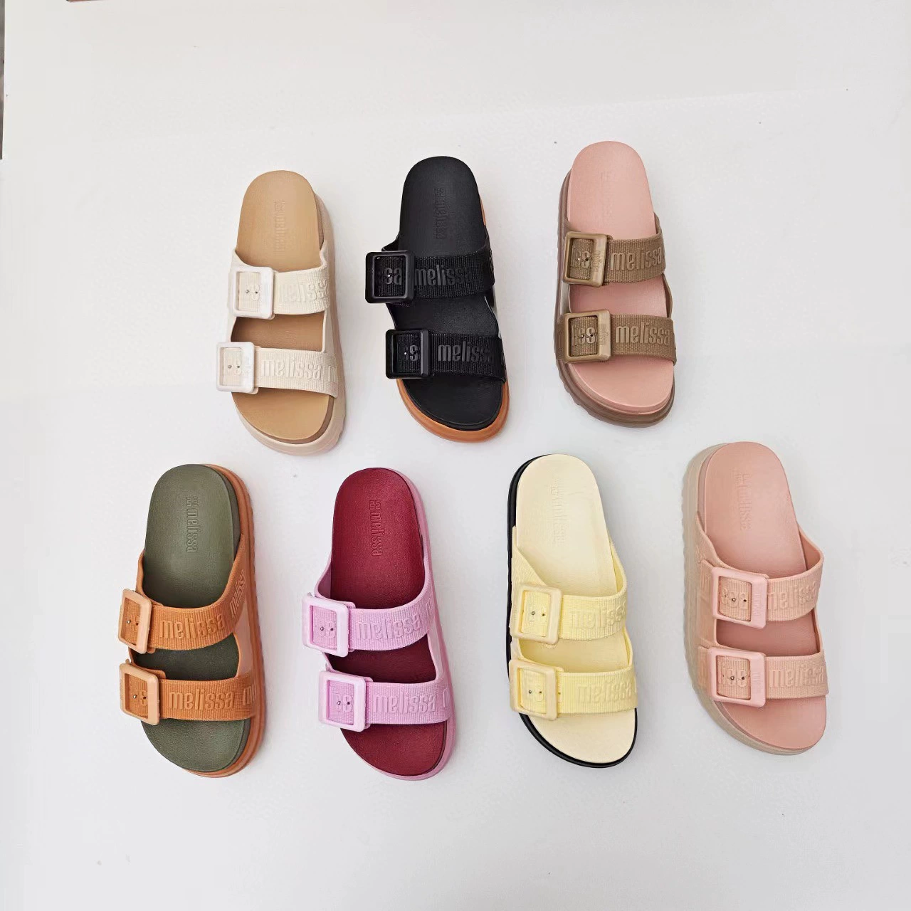 Женская обувь Melissa Jelly, пляжная обувь Melissa, шлепанцы с широким лицом на толстой подошве, туфли на платформе с пряжкой, женский аромат