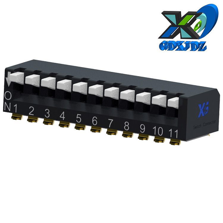 贴片式拨动开关11档11位  贴片11位拨码开关 程式拨码开关11位