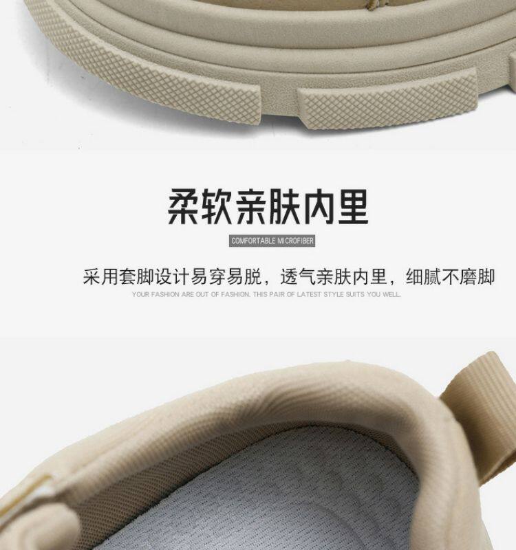 Giày bốt nam cổ thấp đế dày chống trượt, giày bảo hộ lao động buộc dây, gót thấp 1–3 cm — SH01 Kaki, SH01 màu xám chi tiết 9