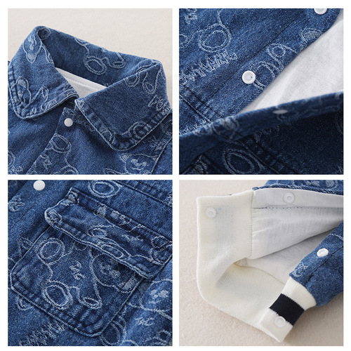 Baby Spring Outfit for Newborn Boys, Onesie for 1-Month-Old Princess, Newborn Clothes, Autumn Hanger Outing Crawling Suit