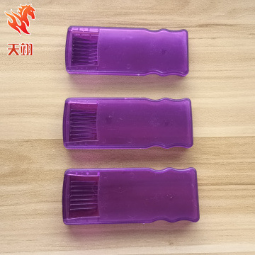 透明紫色塑料抽取式创可贴盒 波浪形创口贴盒 便捷式抽取创口贴盒