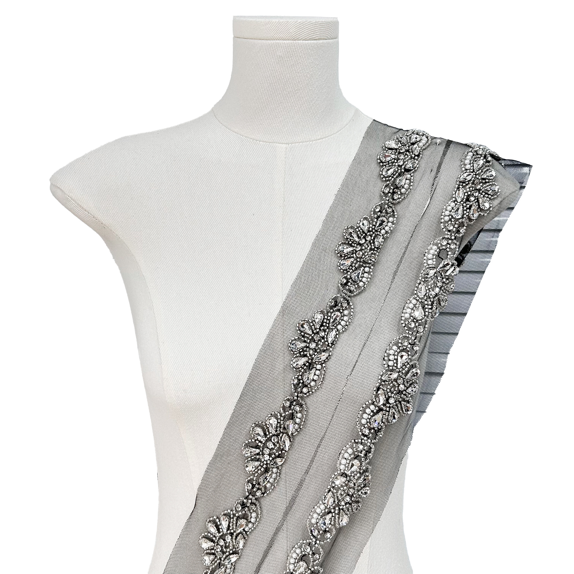 Perla pesada diamante diy mano clavado encaje cinta accesorios vestido suéter pijama decoración