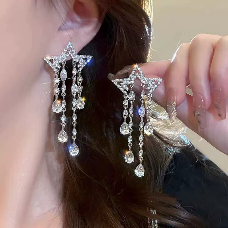Earrings 925 silver, Korean simple elegant design, long dangling & stud options, lightweight